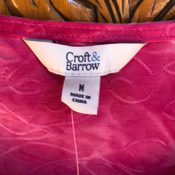 NWT Croft&Barrow Tie Sleeve Detail Blouse - Picture 2 of 6